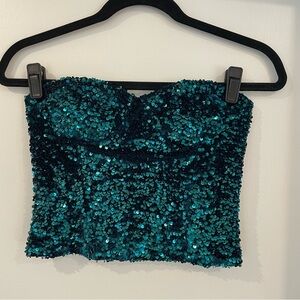 Zara sequin crop top